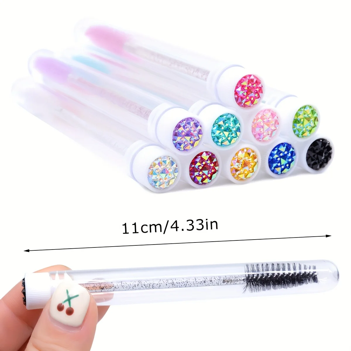 10PCS Lash Extension Brush Set - Tube Mascara Wands + Brow Combs, Disposable Makeup Tools for Salon & Home Use