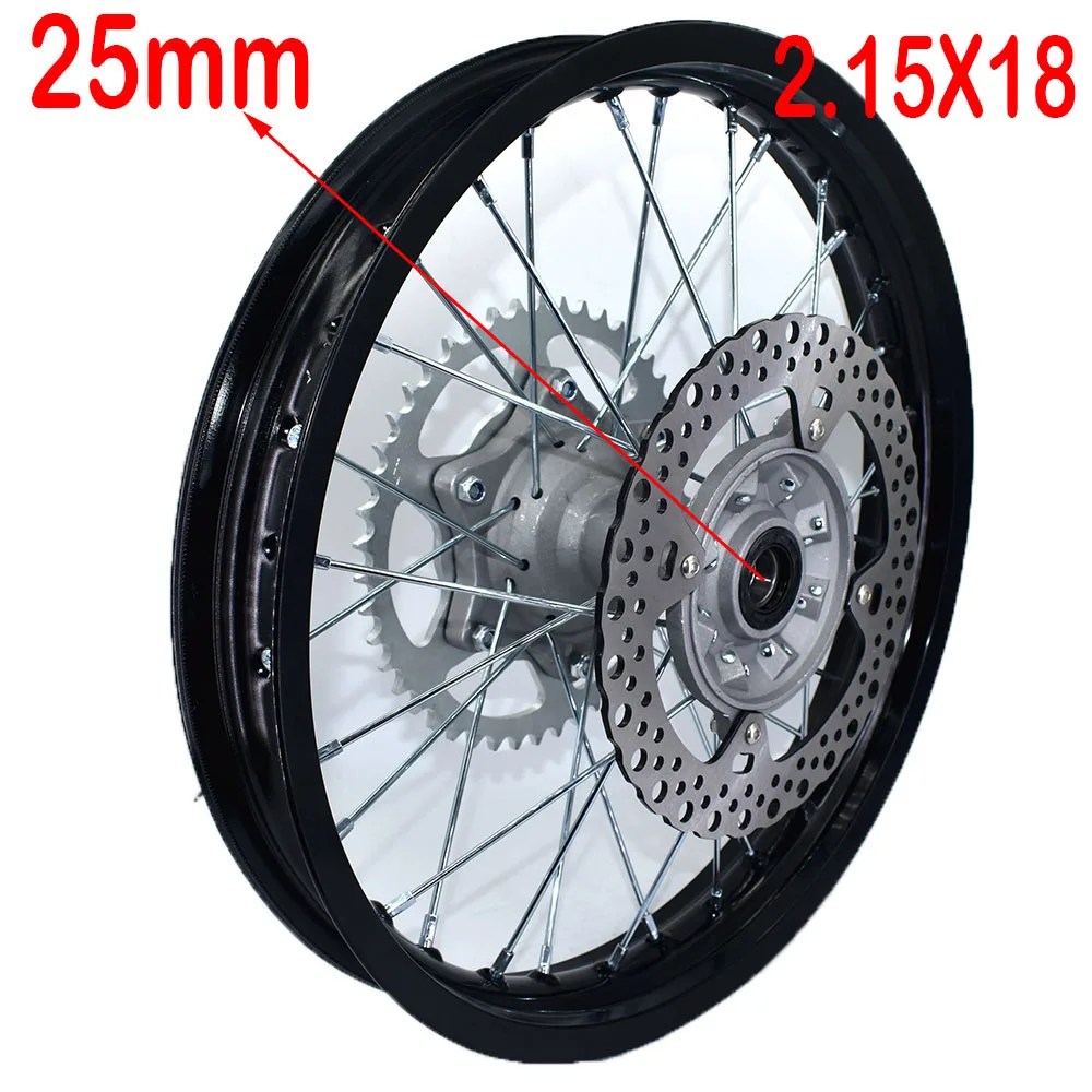 Motorcycle 2.15-18 inch Rear Rims Aluminum Alloy Wheel Rims with Sprocket brake disc For CRF250R/X CRF450R/X Motorcycle Bike