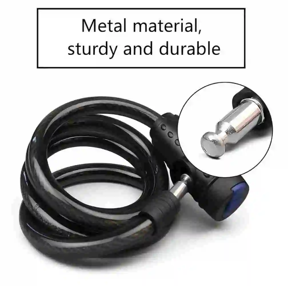قفل سلسلة دراجات فولاذي من Theft - سميك مقاوم للعوامل الجوية | عالمي للدراجات/الدراجات النارية مع مفتاحين لملحقات السلامة #5