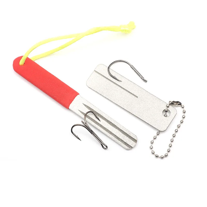 Fishing Hook Sharpener Portable Diamond Knife Mini EDC Pocket Fish Hook Sharpen Tool for Camp Hike Outdoor Accessory