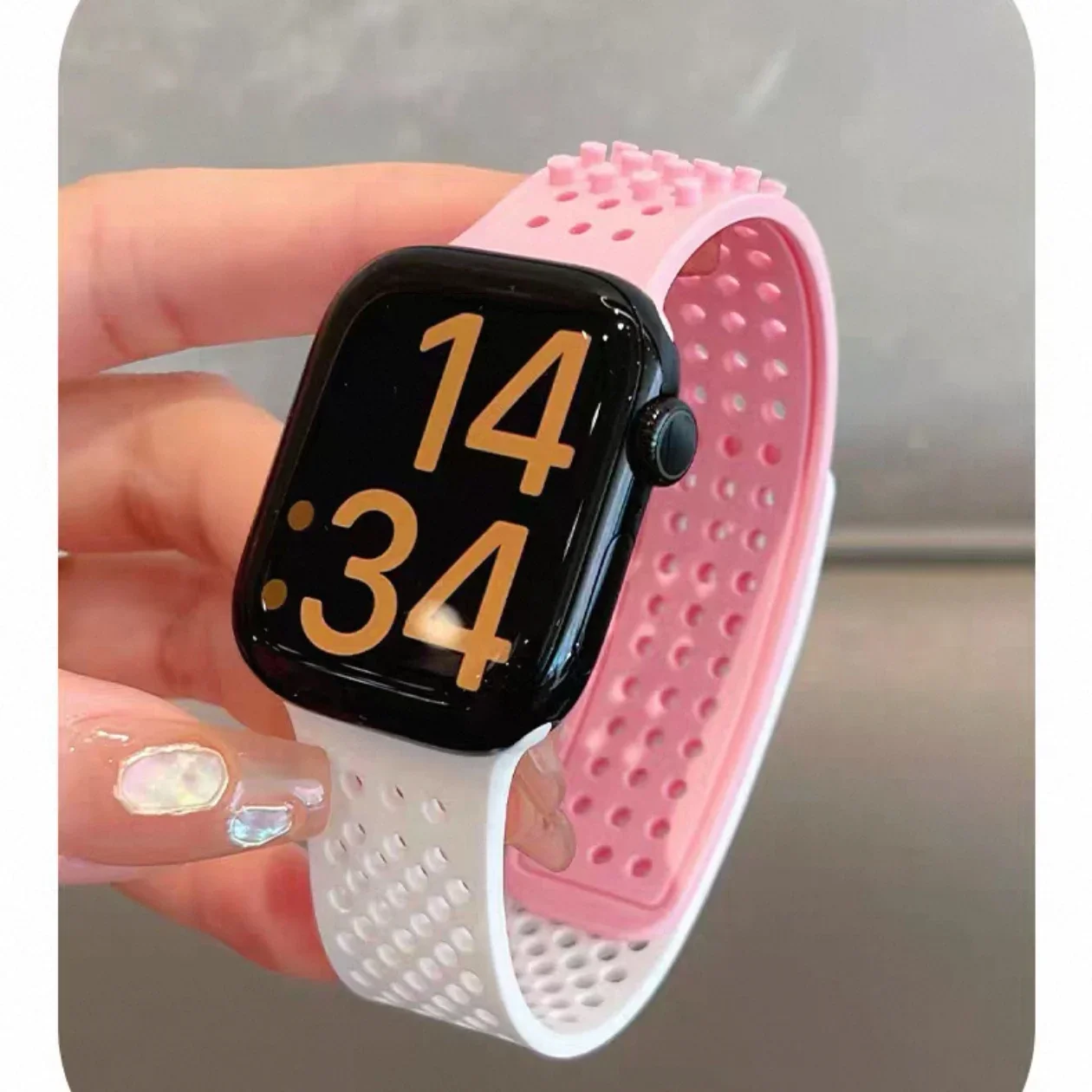 ممتاز فريد غير ضغط سيليكون حزام ل سوار ساعة يد آبل النساء سلسلة 10/9/8/7/6 38 مللي متر 40 مللي متر 41 مللي متر 42 مللي متر 44 مللي متر 45 مللي متر 46 مللي متر 49 مللي متر