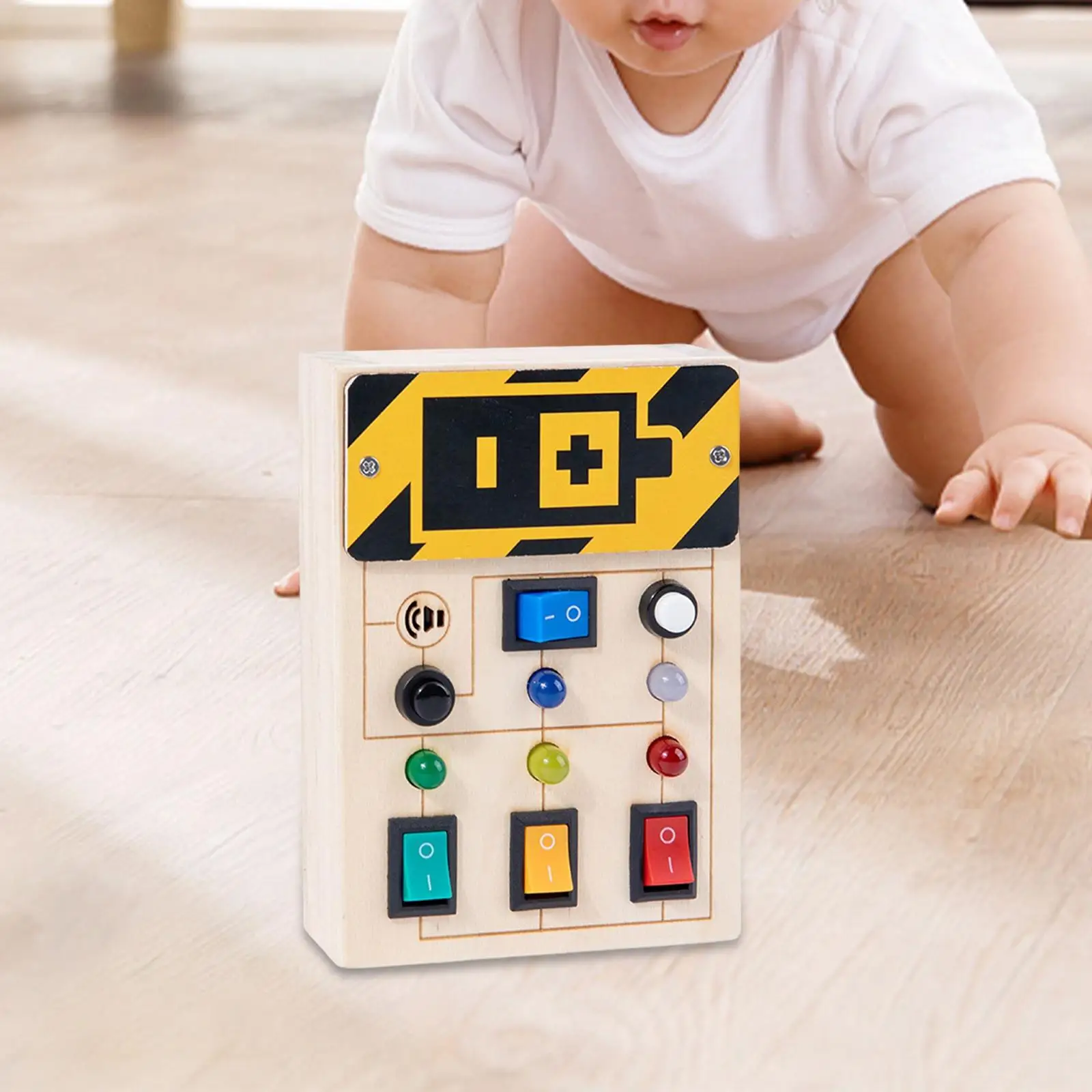 LED Switch Busy Board Practical Skill Teaching Aid for Toddler