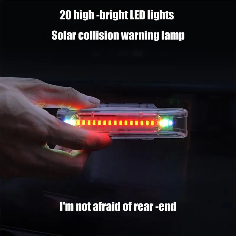 Led Strobe Lights Solar LED Tail Warning Lights Flash Lights Vehicle Strobe Lights Waterproof Anti Collision Lights For Trucks