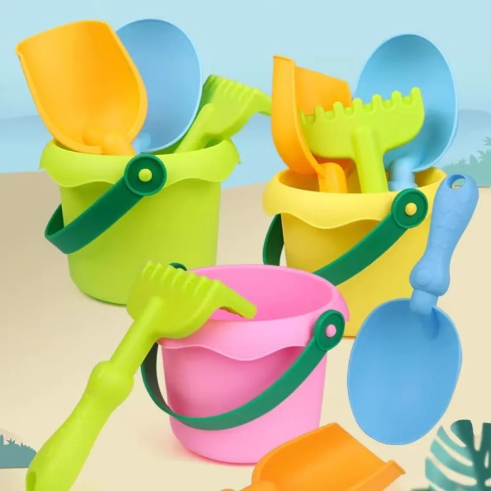 1 conjunto balde de areia pit ferramenta balde praia areia jogar brinquedos abs pá praia balde brinquedos portátil leve praia jogar brinquedos crianças