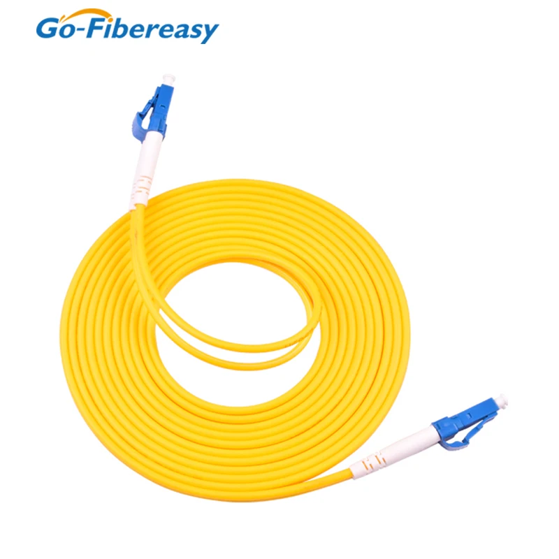 Cable de fibra óptica de 5 piezas, Parche de LC-LC dúplex de modo único, 0,3 m,1m,2m,3m,5m,10m, pulido UPC, 2,0mm, 3,0mm