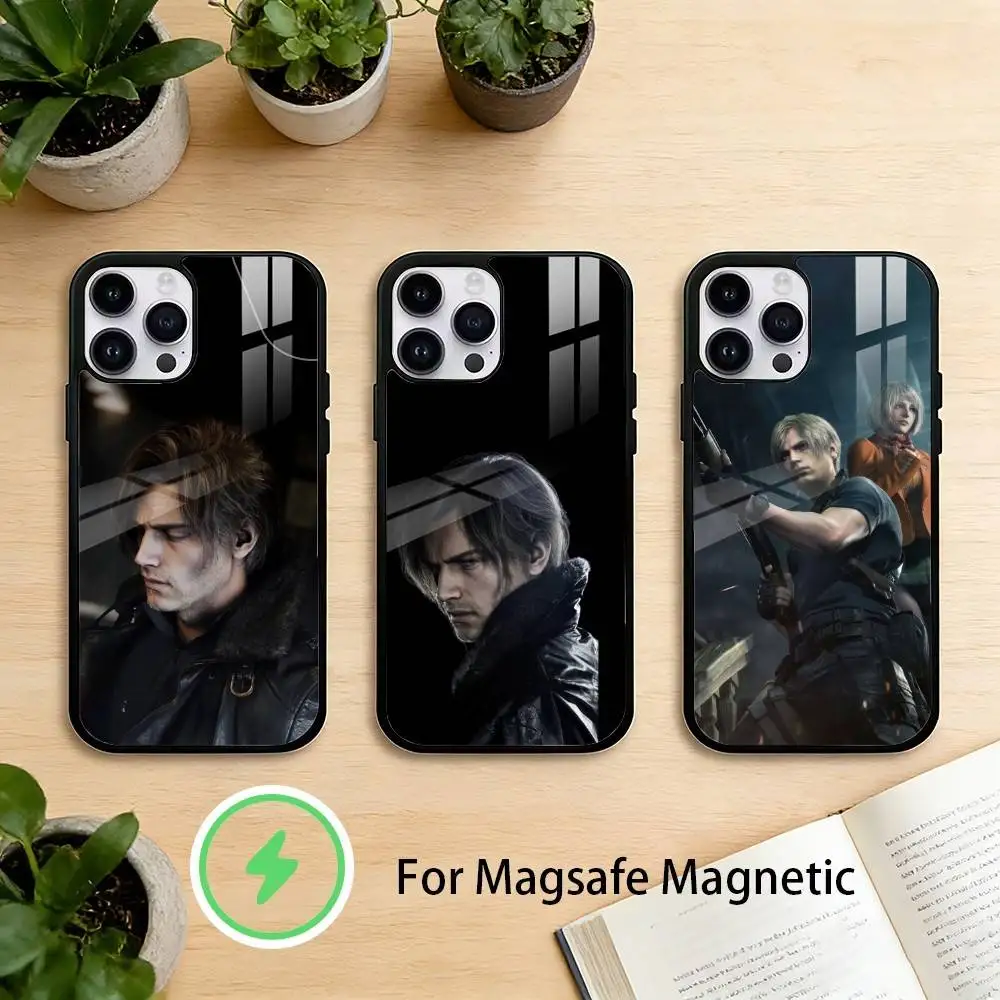 

R-Resident Evil Requiem Phone Case For iPhone 17 16 15 14 13 12 Pro Max Plus for Mirror Wireless Magnetic Cover