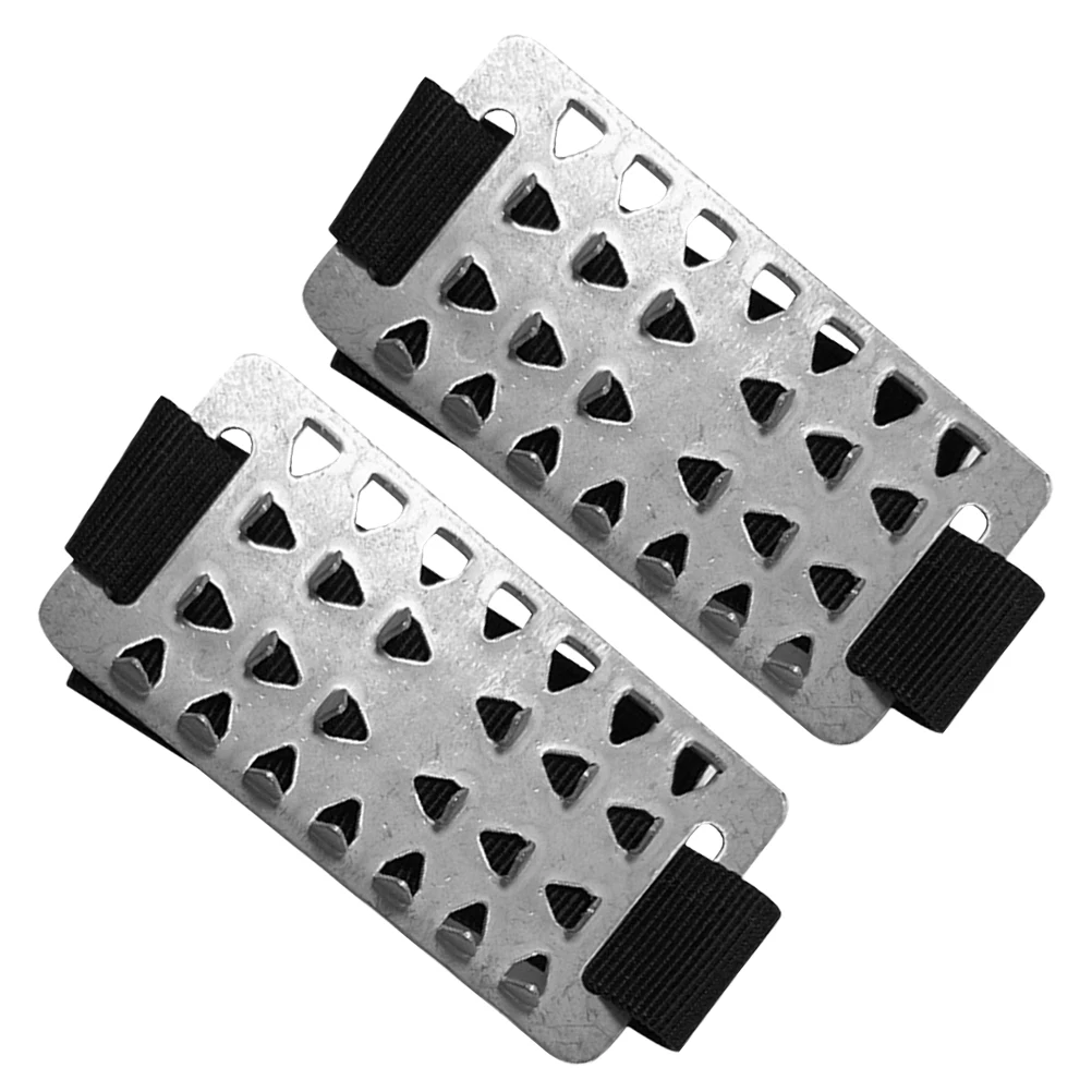 

26 Teeth Black Anti-slip Crampons Stainless Steel Snow Grippers for Shoes Strong Tape Men Women Kids Non-slip Covers Ice
