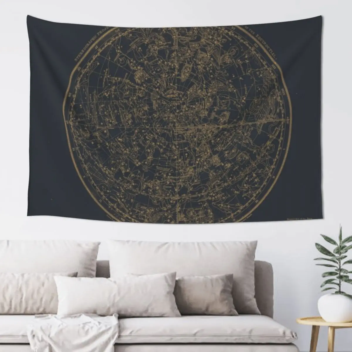 

Constellations of the Northern Hemisphere | Vintage Black and Amber Tapestry Bedrooms Decorations Christmas Decoration Tapestry