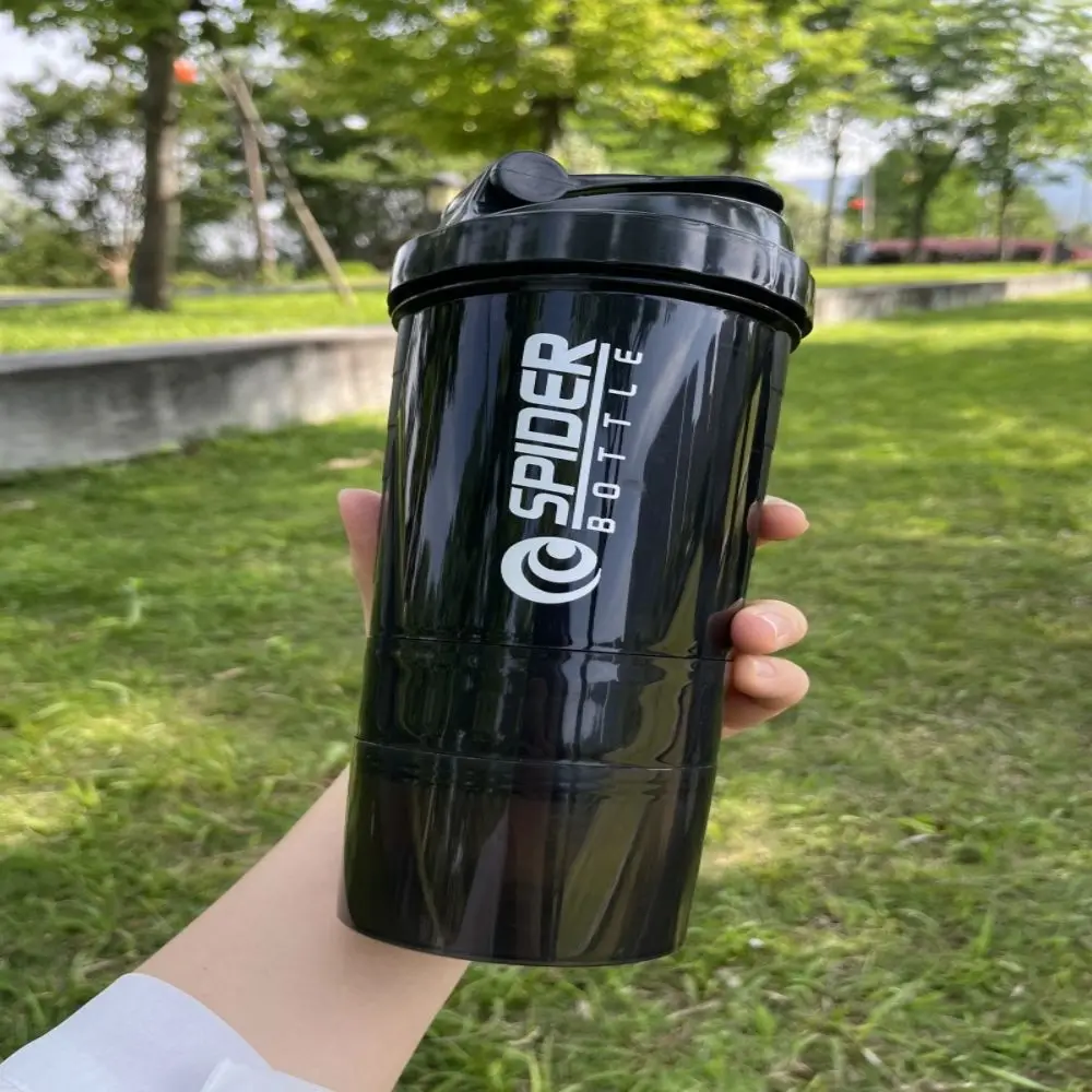 Shaking Cup Food Grade With Powder Box Three-Layer Shaking Cup Protein Powder Fitness Sports Shake Mixing Water Glass