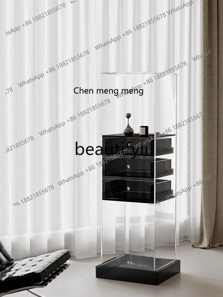 X GG عرض غرفة المعيشة ضوء المنزل الفاخرة عرض خزانة مشروبات غرفة المعيشة مع خزانة عرض الأدراج #4