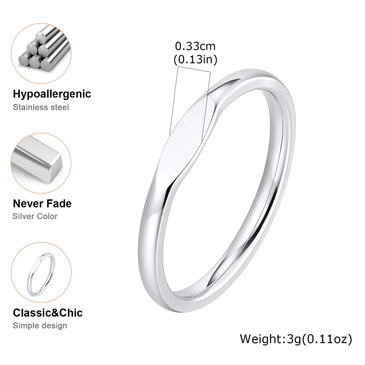 Minimalist Couple Ring for Men Women,Engrave Her/His Initials Name Stainless Steel Ring,Valentine's Day Anniversary Gift