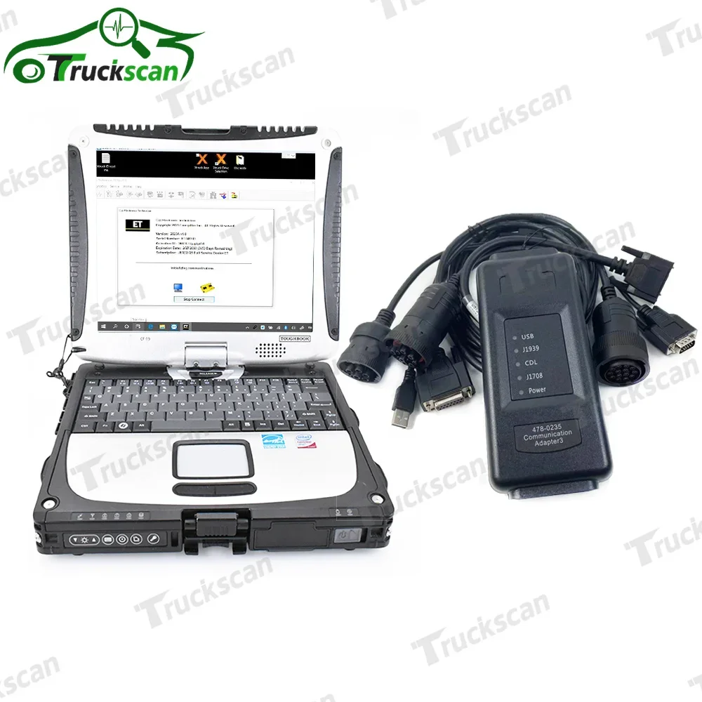 

2024 ET3 ET4 Excavator truck Diagnostic tool Communication Adapter III 317-7485 478-0235+CF19 Laptop+SIS forCAT diagnostic kit