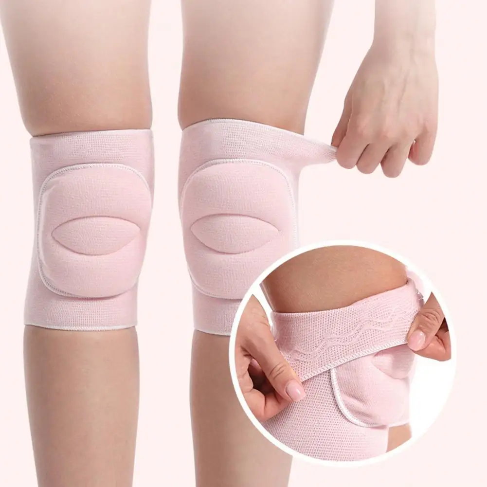 Elastic Knee Protection Gear Yoga Knee Pads Soft Breathable Protective Knee Pads for Adults Kids Shock Absorption for Volleyball