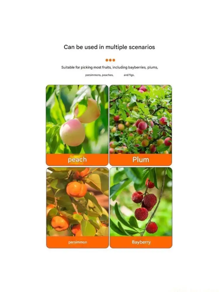A2BE Multiple Fruit Harvesting Tool Extendable Post for Safe Tall Reach Picking