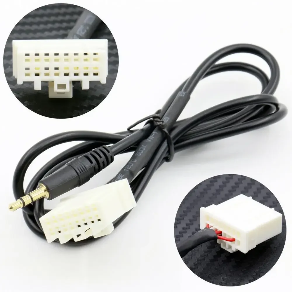 EIDRAN Car 3.5mm AUX Audio Male Interface Adapter Cable For 2006-2013 Mazda 2 3 5 6