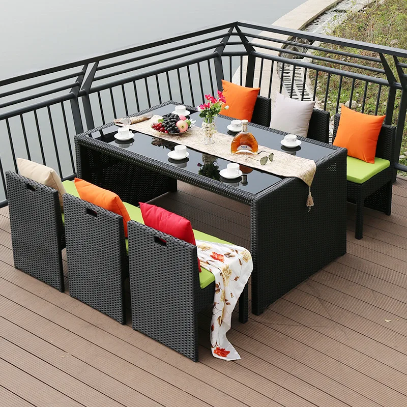 Outdoor Furniture Garden Table and Chair Combination Simple Leisure Villa Terrace