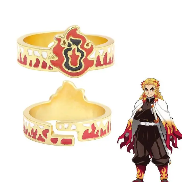 Demon Slayer Giyuu Tomioka Tokitou Muichirou Anime Cartoon Ring Mode Paar-Accessoires Trendige Spielzeuge Peripherieartikel Feiertagsgeschenke