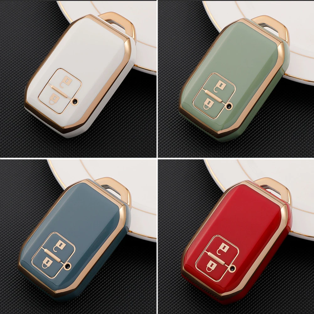 2-4Button Remote Key Holder Car Key Cover Case for Suzuki Ertiga Swift 2017 Wagon R Japanese Monopoly Type 3C Keychain Protector