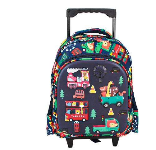 Maleta de equipaje para niños pequeños, morral con ruedas, 14 pulgadas