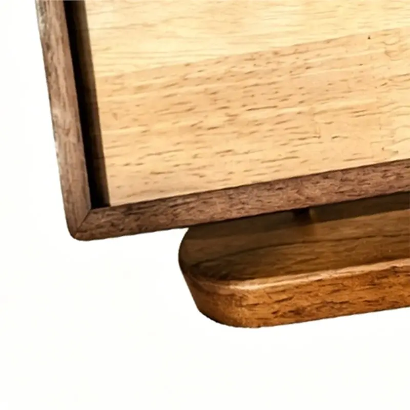 【PARTY  DAY】Walnut Wood Money Collection Plate Code Stand Payment Holder Luxury Cafe Countertop Display Handcrafted