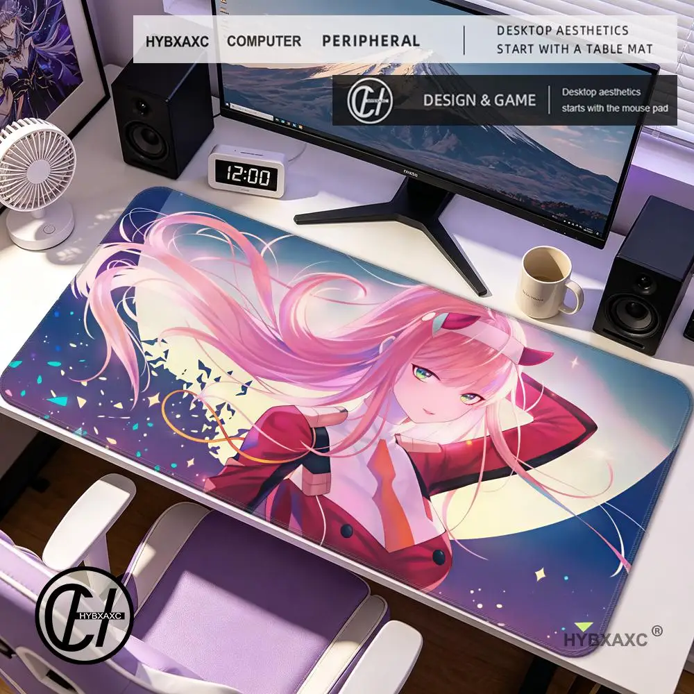 HYBXAXC Non-slip Computer Mousepad HD Printing Quick delivery Gamer DeskMat Accessories Zero Two Darling In The Fran