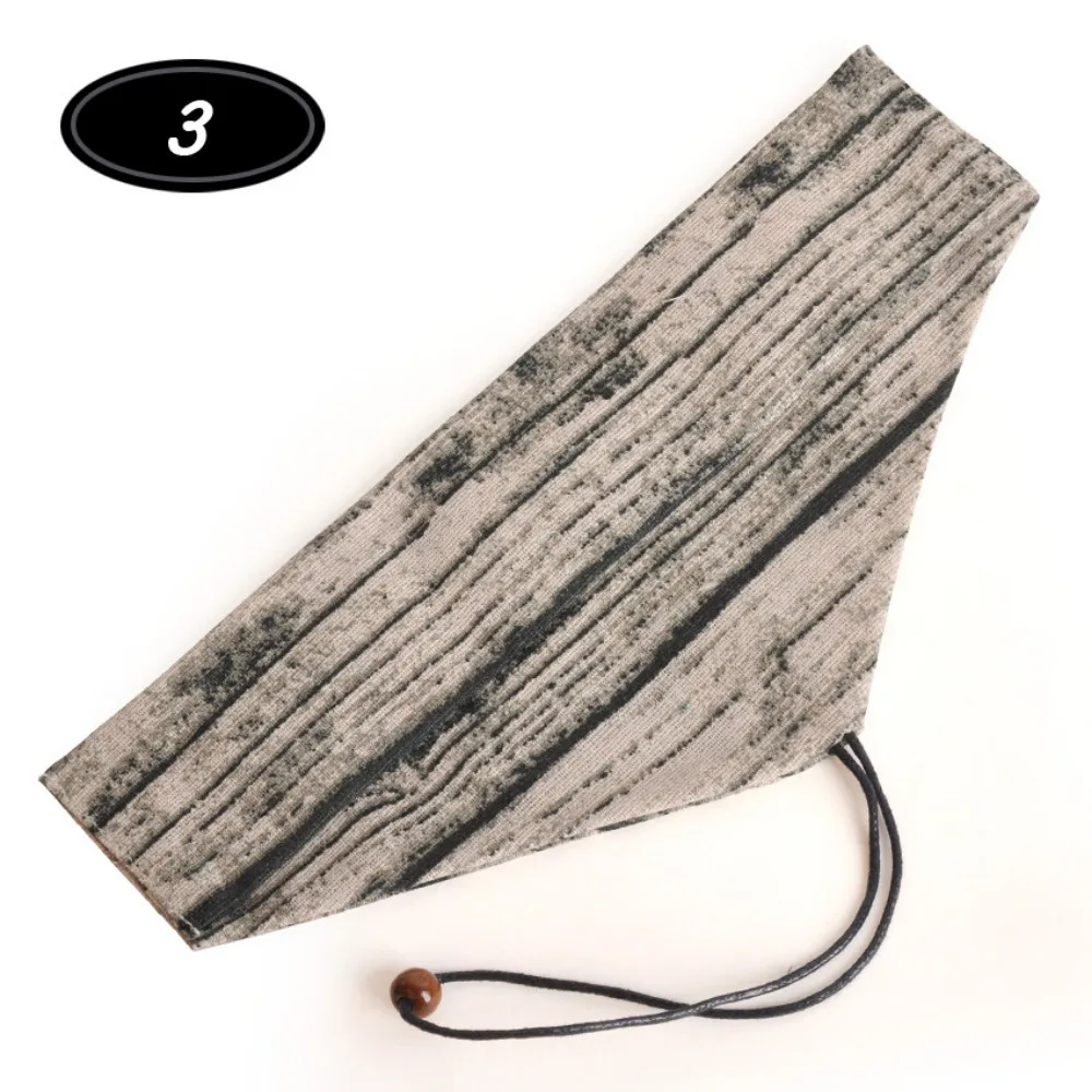 Retro Cotton Linen Cutlery Pouch Roll-Up Design Portable Utensil Holder Japanese Style Cutlery Case Camping Use