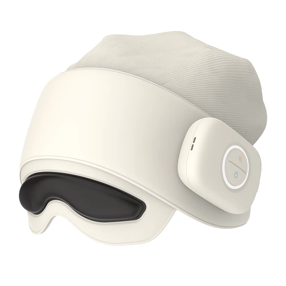 Thermal Eye Massager, Air Pressure Hot Compress, Vibration Massage Cap, Sleep Aid Head Relaxation, 128 Characters Full