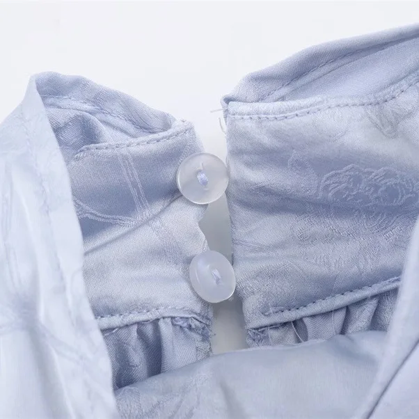 NINE ZAR Top largo de satén de seda para mujer, sensación irt con nudo, corte holgado, Material de terciopelo, agradable para la piel, transpirable