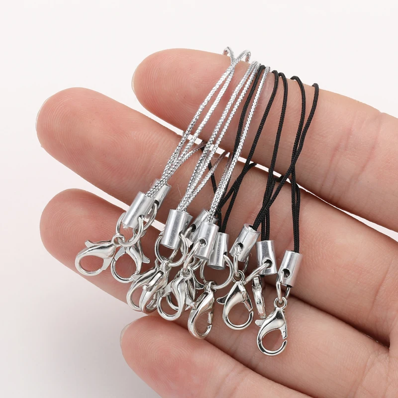 10-30pc Thread Cord Key holder DIY Bag Key Ring Bags Toys Hanger Lobster keyrings DIY Keyfob DIY KeyChain Accessories V175