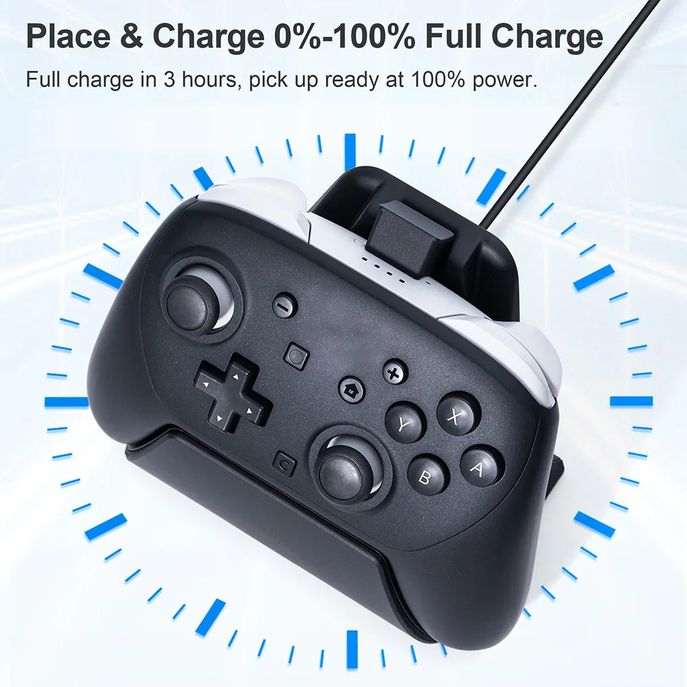 

Controller Charging Dock Compatible For Switch 2 Pro Controllers Charging Stand Fast Charging Station W/ LED Indicator & Adapter