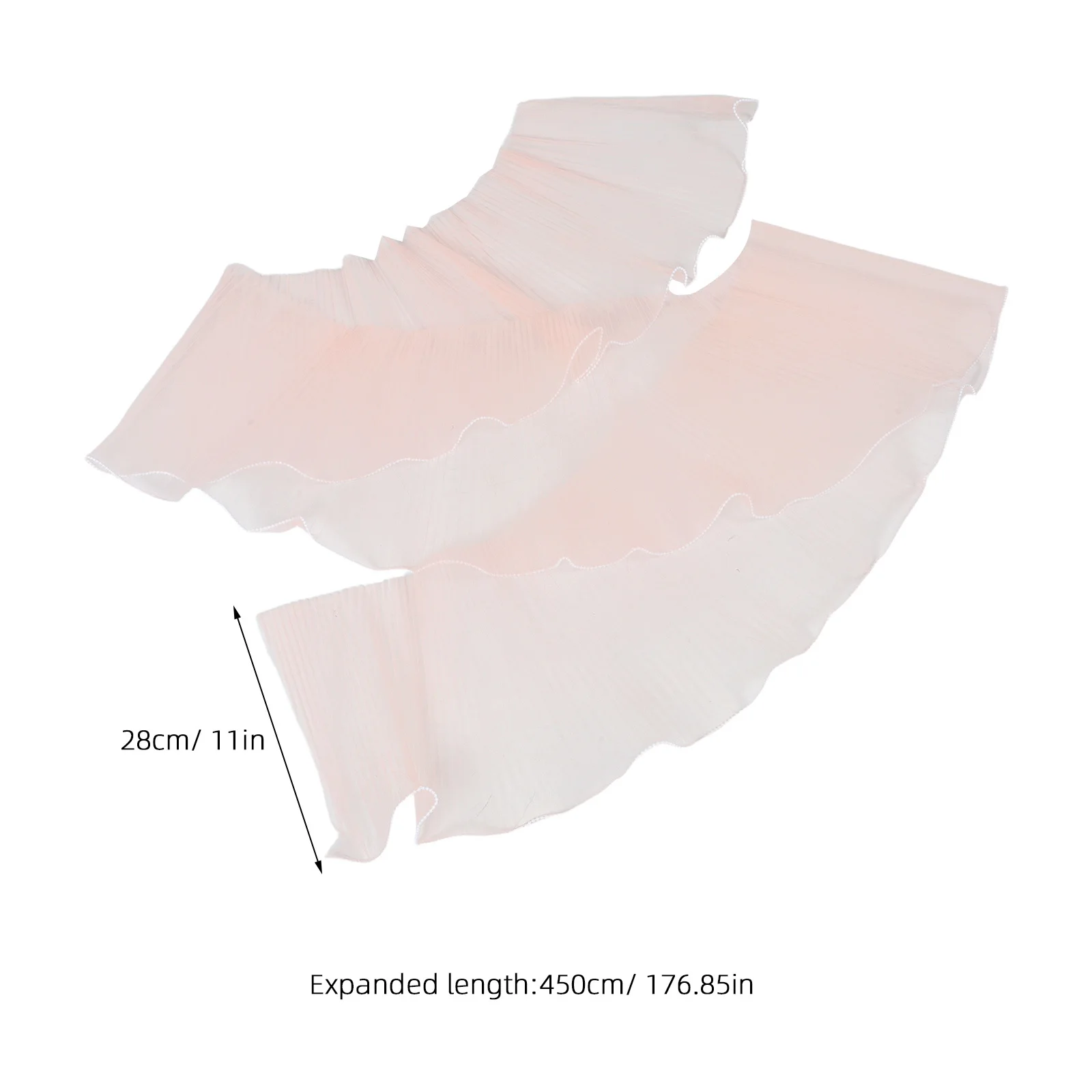 ورق تغليف الأزهار الكورية الوردي وهمية اللؤلؤ حافة التجاعيد موجة شبكة الغزل لباقة الزفاف عيد ميلاد عيد الأم #4