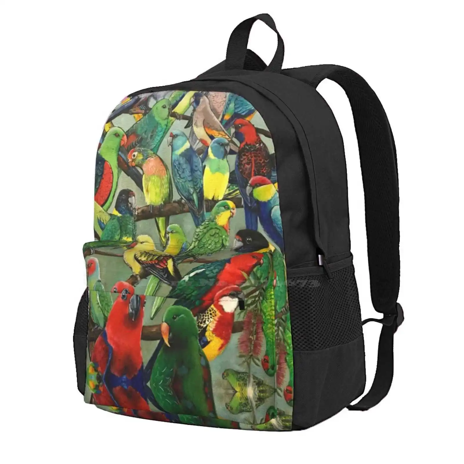 Australian Parakeets Hot Sale Schoolbag Backpack Fashion Bags Australian Parakeets Australian Parrots Australiana Birds Skye