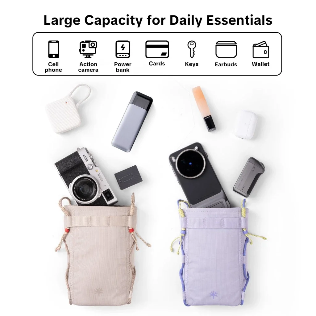 PGYTECH OneGo Casual Crossbody Mobile Bag Lightweight Drawstring Camera Pouch Handbag for iPhone 12-17