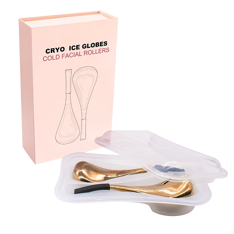 Ice Globes Facial Skin Care Tools for Women Face Eyes, Stainless Steel Face Beauty Cryo Sticks ,Cooling Spa Globes Cold Roller