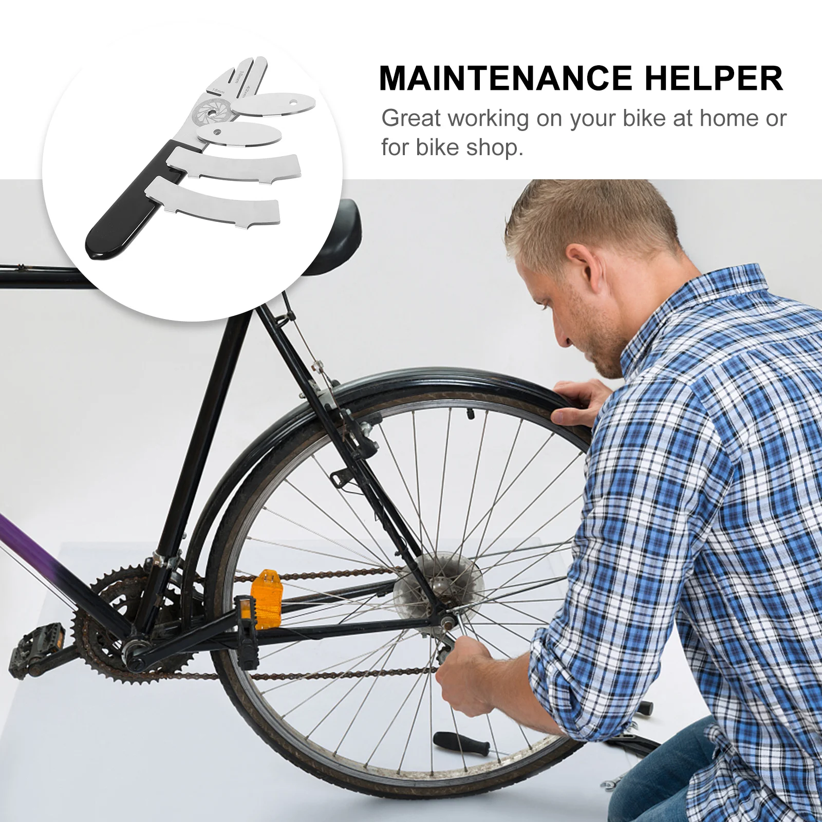 

1Set Bike Disc Brake Caliper Alignment Wrench Steel Durable Repair Device for Mountain Road Bikes Disc Brake Rotor Precision