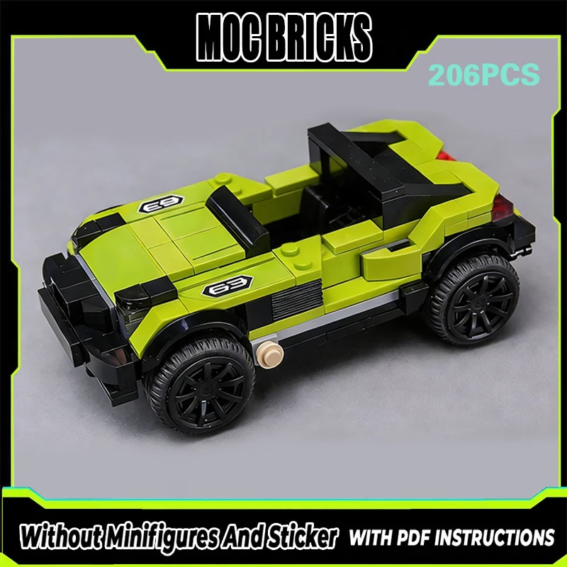 

Speed Racing Car Model MOC Building Bricks Convertible Sports Car Modular Technology Gifts Holiday Assemble Children Toys Suit