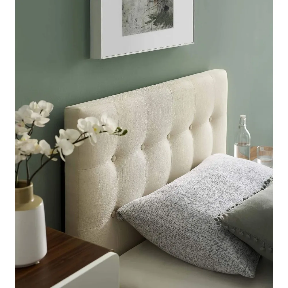 

Emily Tufted Button Linen Fabric Upholstered Twin Headboard