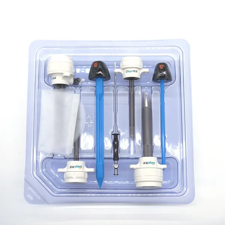 

Disposable Surgical Trocar Without Cutter Laparoscopic Trocar And Cannula kit 5mm 10mm