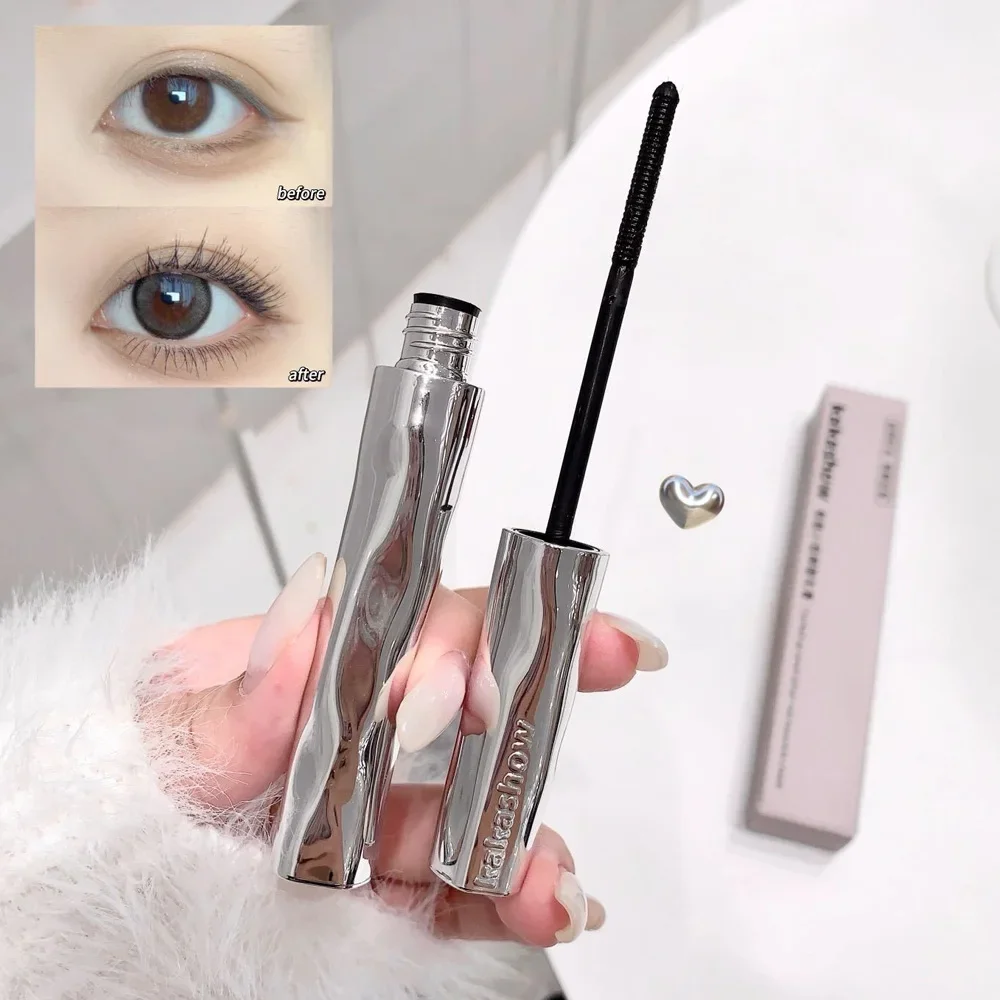 Curl Small Silver Stick Mascara Natural Lengthening Fiber Black Long Curling Eyelashes Extensions Easy To Wear Sexy Eyes Makeup