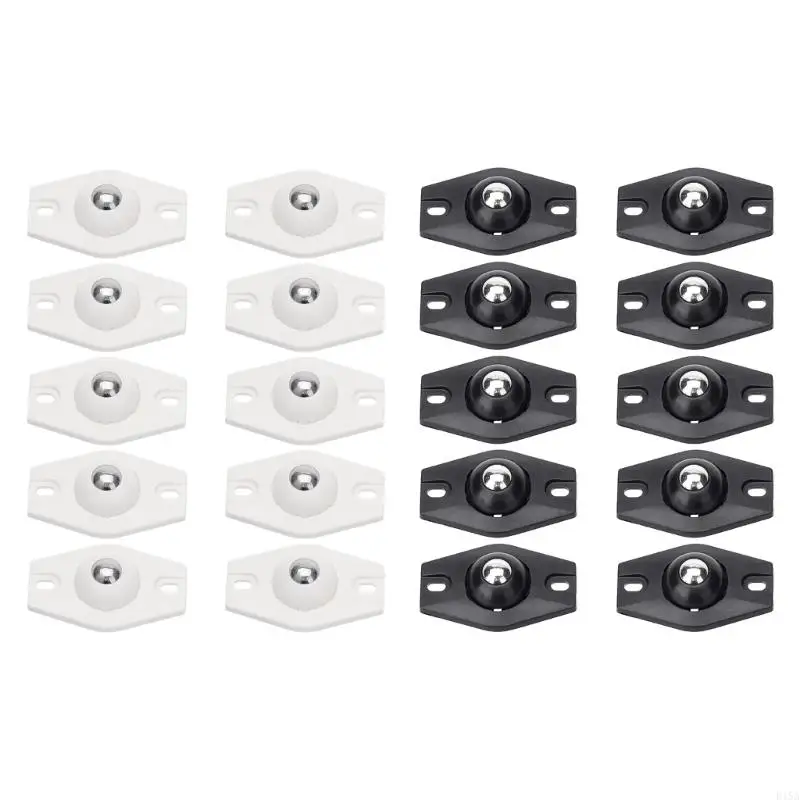 E15A 10pcs Adhesive Furniture Rollers Furniture Castor Stickable Casters Quiet & Smooth Rolling Experience for Furniture