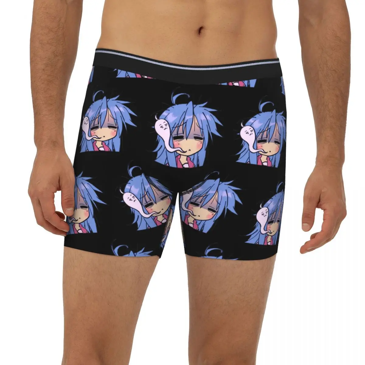 

Длинные трусы-боксеры Dead Tired Izumi Konata Lucky Star, короткие мужские трусы, дышащее нижнее белье для мужчин, подарки бойфренду