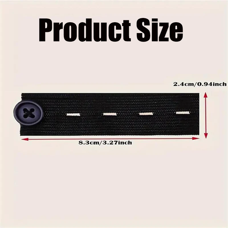 5Pcs Adjustable Elastic Waist Extenders Belt Waistband Expanders For Men Women Trousers Jeans Pants Button Extenders