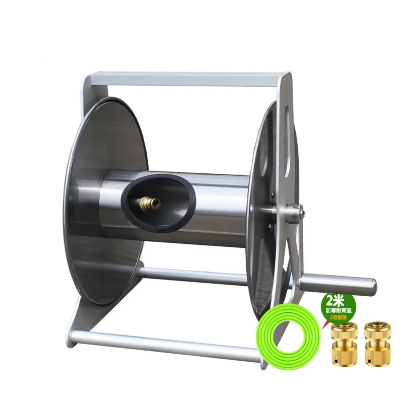 2025 إطار تخزين أنابيب المياه من الفولاذ المقاوم للصدأ للاستخدام المنزلي مع خرطوم مرن لسقي الحديقة