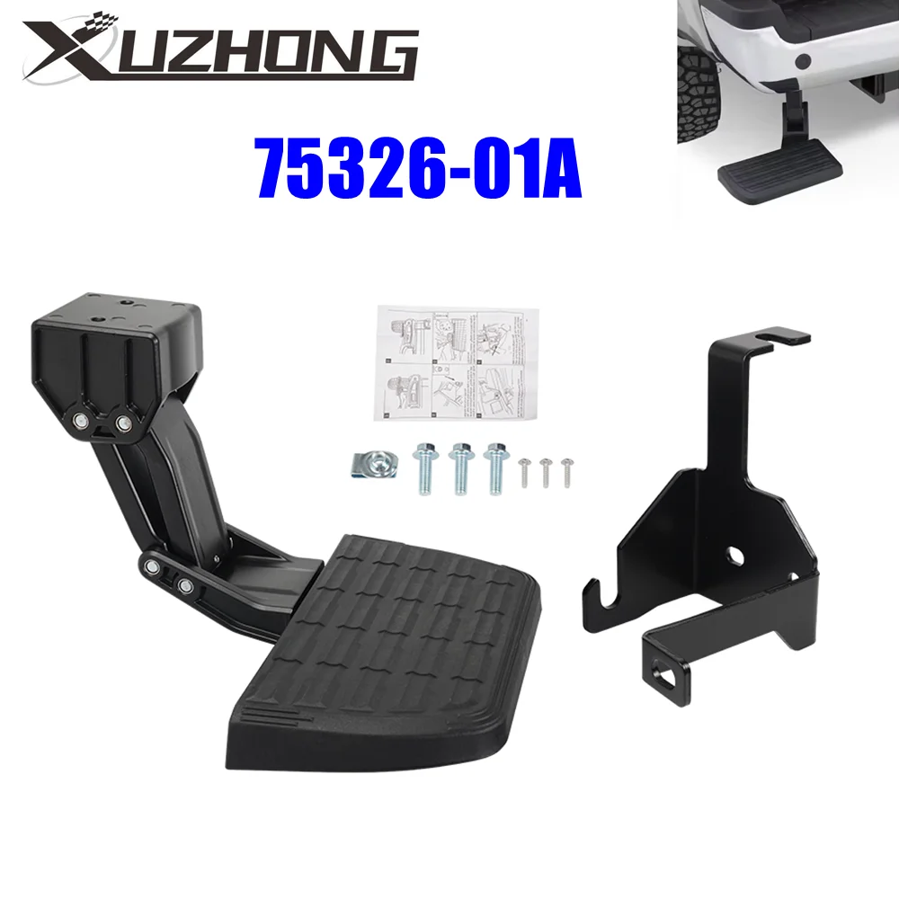 

75326-01A Складной задний выдвижной бампер для грузовика, ступенчатый бампер, задняя дверь, педаль, черный для Jeep Gladiator JT 2020-2023