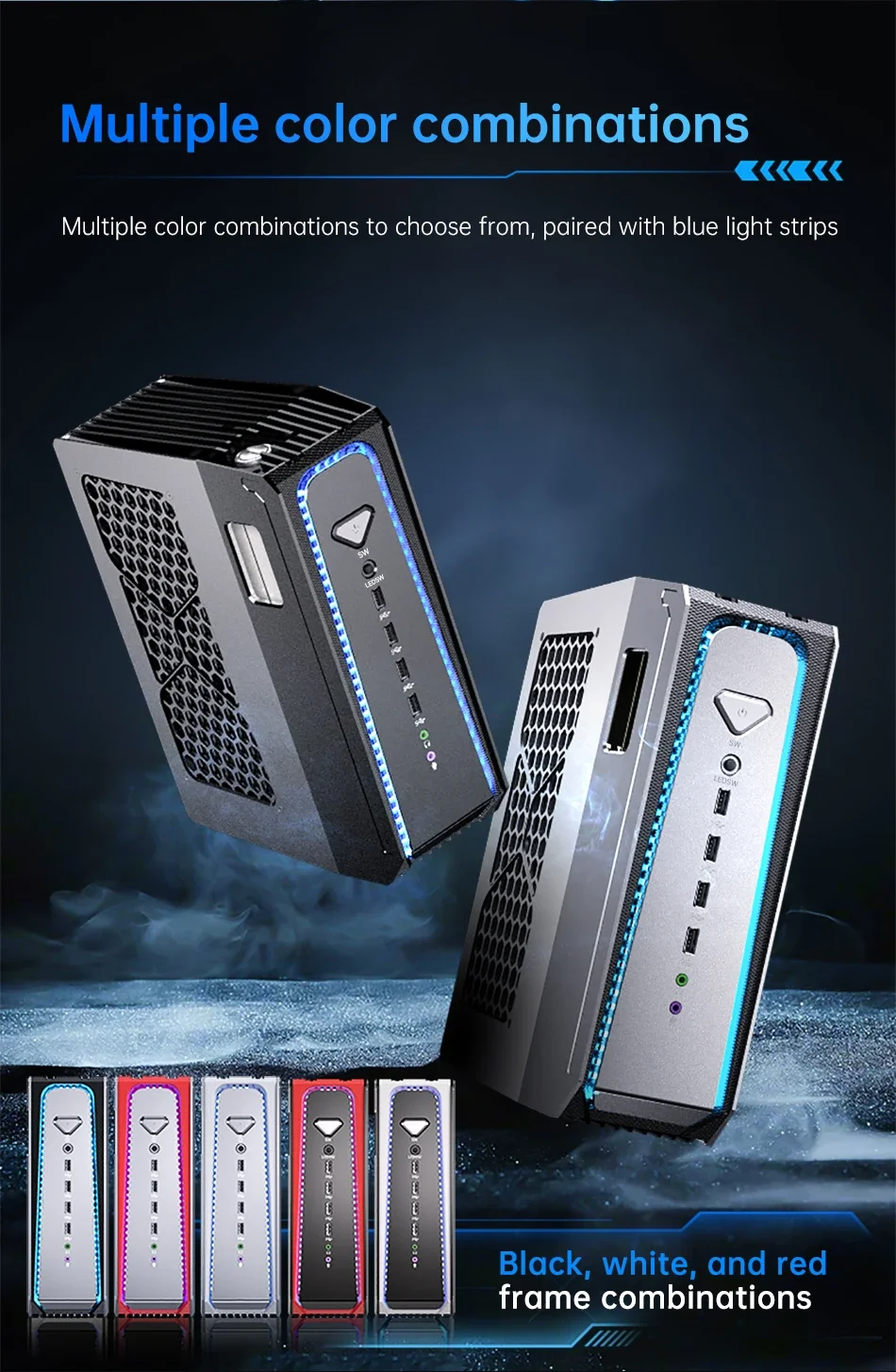 Мини-ПК с водяным охлаждением 14-го поколения для геймеров InteI i9 14900KF RTX 4070 RTX5070 12G PCIE4.0 2DDR5 Win11 4x4K WiFi6 BT5.3 Настольный компьютер