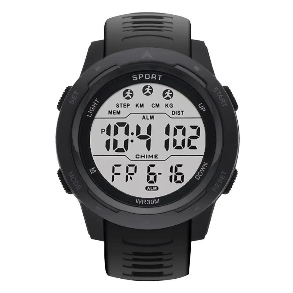 

High Quality Casual Sports Watch Simple Large Screen Digital Watch Night Glow Electronic Watch Men