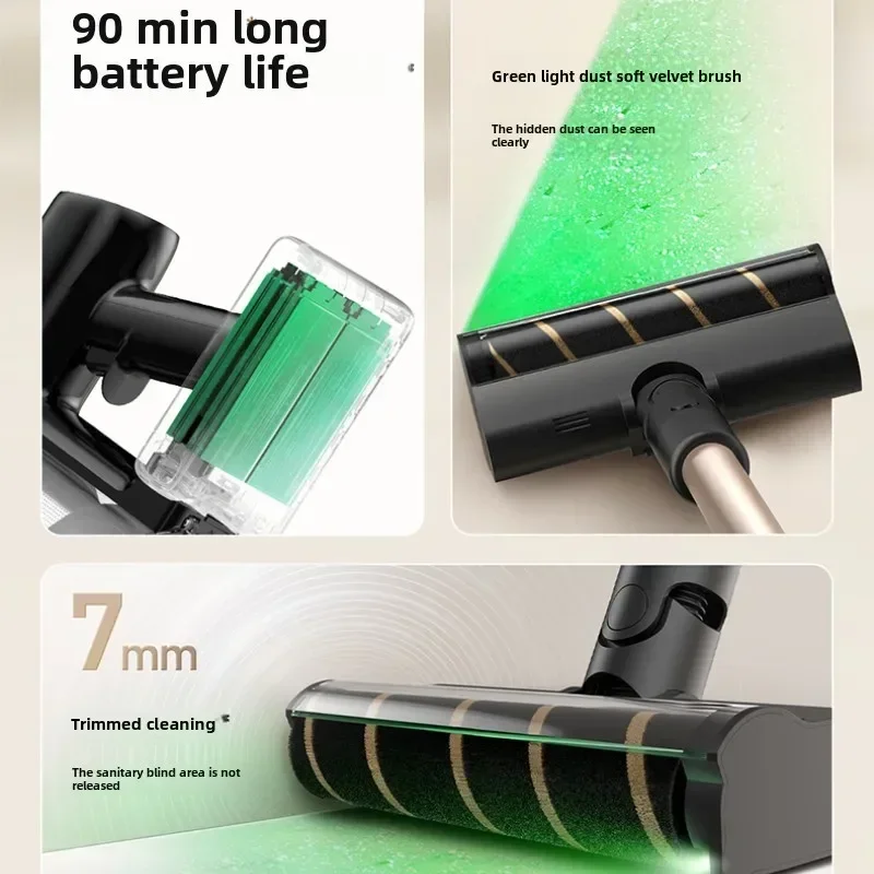 Original  【Blockbuster New Product】 MOVA Green Light Dust Display Wireless Vacuum Cleaner S5 Sense in Addition To Mites and Dus