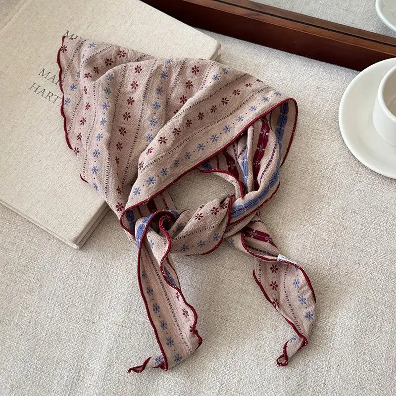 *1Pcs Soft Cotton Linen Triang - Bandana Cotton avis et prix