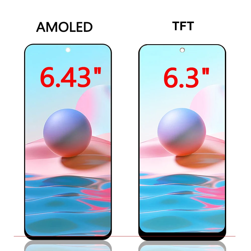 Pantalla AMOLED de 6,43 pulgadas para Xiaomi Redmi Note 10 4G M2101K7AI Panel de pantalla táctil LCD para pantalla LCD Redmi Note 10S