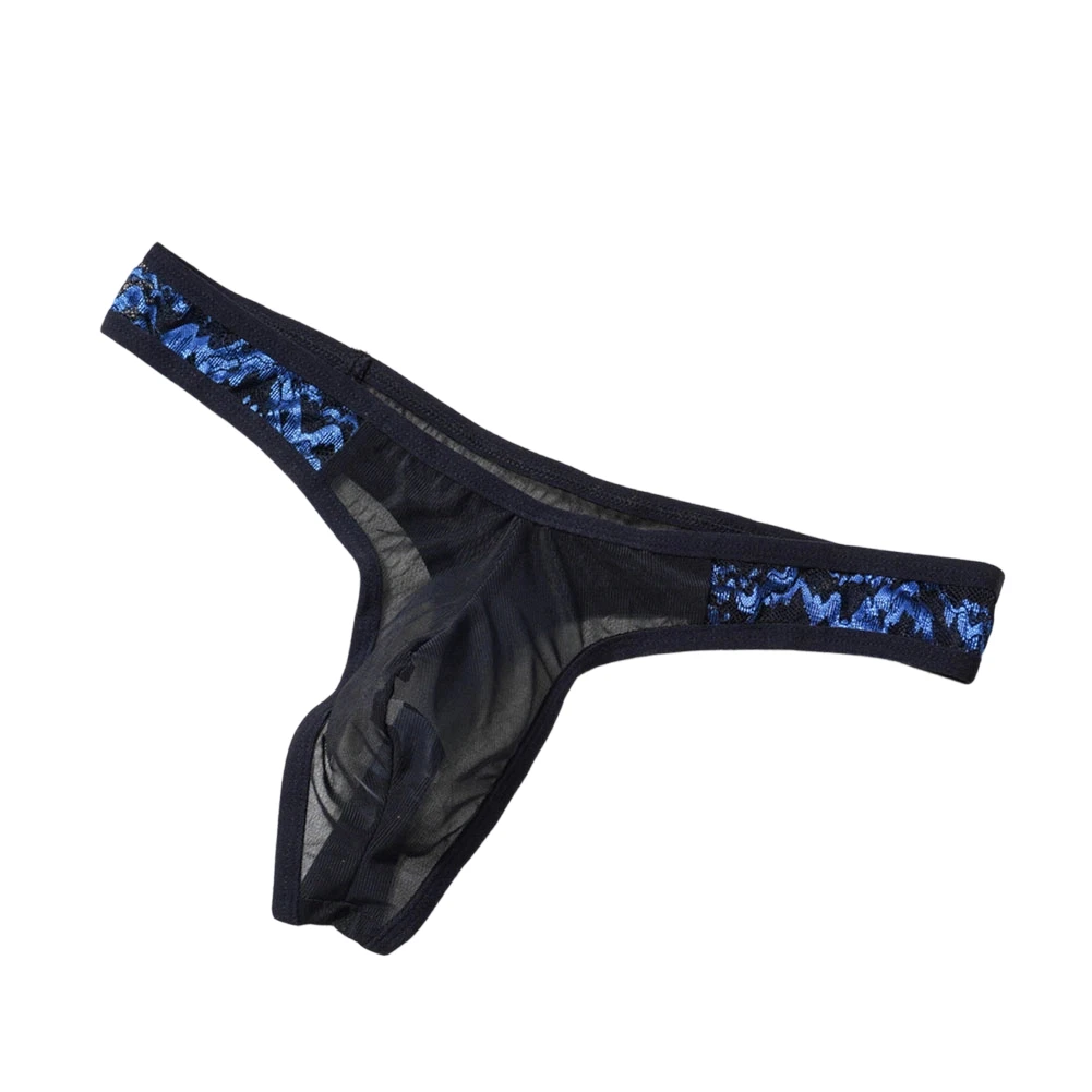 Men Lace Mesh Sheer Underwear For Man Sissy Bulge Pouch G-String Low Waist Japanese Thongs See Through Extreme Men's Panties
